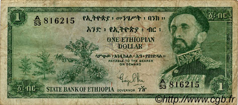 1 Dollar ETIOPIA  1961 P.18a RC+