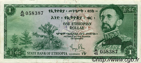 1 Dollar ÄTHIOPEN  1961 P.18a fVZ