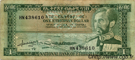 1 Dollar ETIOPIA  1966 P.25a BC
