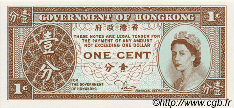 1 Cent HONG KONG  1981 P.325c UNC