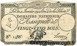 25 Sols FRANCE  1792 Laf.150 F