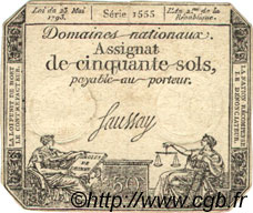 50 Sols FRANCE  1793 Laf.167 F