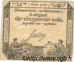 50 Sols FRANCE  1793 Ass.26a XF