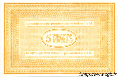 5 Francs FRANCE regionalism and miscellaneous Lille 1870 BPM.070.40 AU