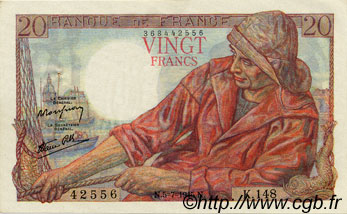 20 Francs PÊCHEUR FRANCIA  1945 F.13.10 SC