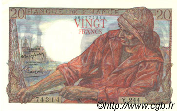 20 Francs PÊCHEUR FRANCE  1950 F.13.17 SUP+ à SPL