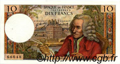 10 Francs VOLTAIRE FRANCE  1971 F.62.49 XF+