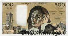 500 Francs PASCAL FRANKREICH  1985 F.71.33 fST+