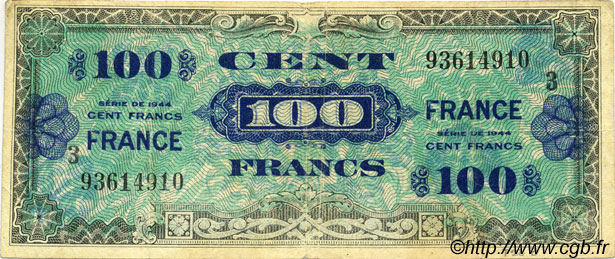 100 Francs FRANCE FRANCIA  1945 VF.25.03 q.BB