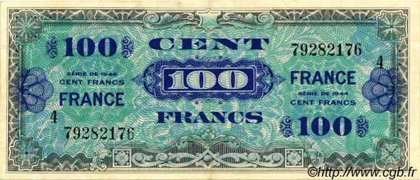100 Francs FRANCE FRANCIA  1945 VF.25.04 SPL