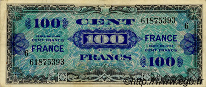 100 Francs FRANCE FRANKREICH  1945 VF.25.06 SS