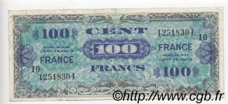 100 Francs FRANCE FRANKREICH  1944 VF.25.10 SS