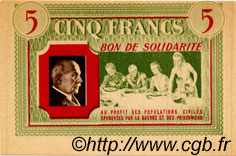 5 Francs BON DE SOLIDARITÉ FRANCE regionalismo y varios  1941 KL.05A3 SC