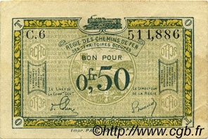 50 Centimes FRANCE Regionalismus und verschiedenen  1923 JP.135.04 fVZ
