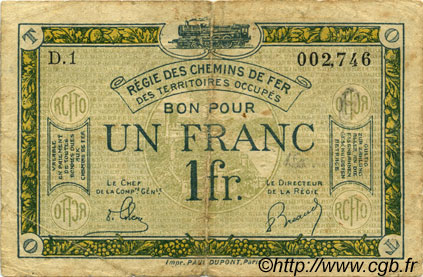 1 Franc FRANCE regionalism and miscellaneous  1923 JP.135.05 F-