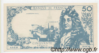 50 Francs RACINE FRANCE regionalism and miscellaneous  1962  UNC