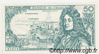 50 Francs RACINE FRANCE regionalism and miscellaneous  1962  UNC-