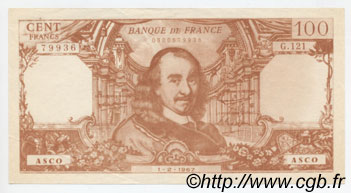 100 Francs CORNEILLE FRANCE Regionalismus und verschiedenen  1967  fST+