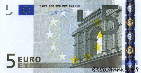 5 Euro EUROPA  2002 €.100.08 AU+