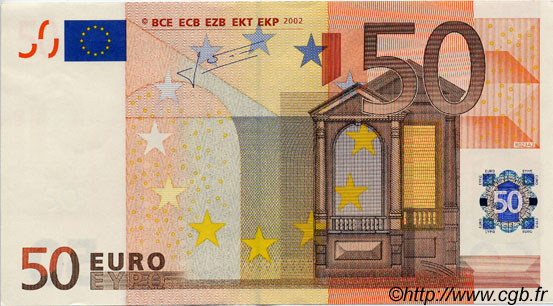 50 Euro EUROPA  2002 €.130.16 AU+