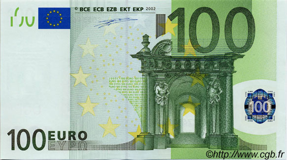 100 Euro EUROPA  2002 €.140.05 fST+