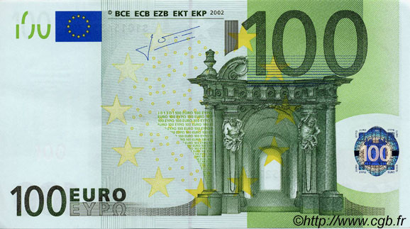 100 Euro EUROPA  2002 €.140.16 fST