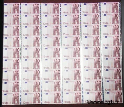 10 Euro Planche EUROPA  2002 €.110.12pl UNC-