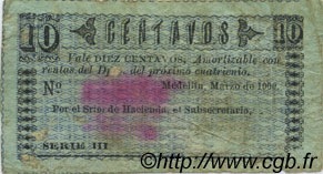 10 Centavos COLOMBIE  1900 PS.1012b TTB