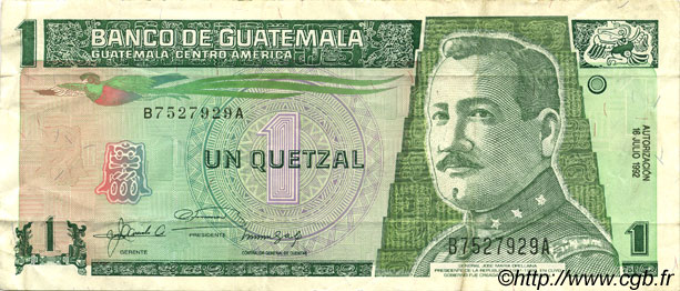 1 Quetzal GUATEMALA  1992 P.080 q.SPL