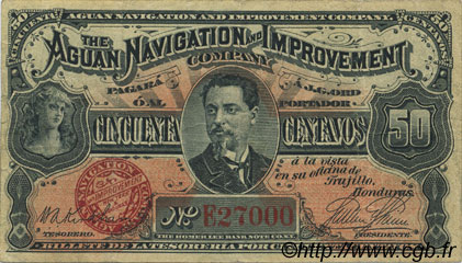 50 Centavos HONDURAS  1886 PS.101 BB