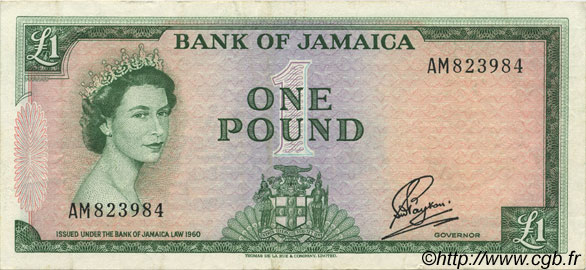 1 Pound JAMAICA  1961 P.51 VF+