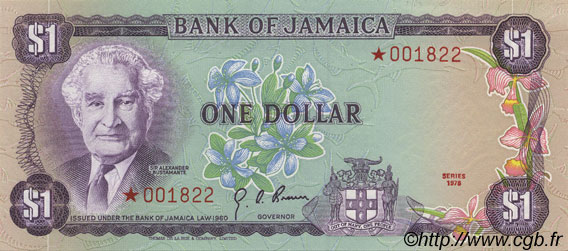 1 Dollar JAMAICA  1976 P.CS01a FDC