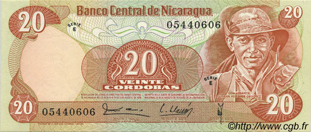 20 Cordobas NICARAGUA  1979 P.135 NEUF