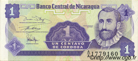 1 Centavo NICARAGUA  1991 P.167 AU