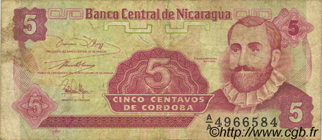 5 Centavos NICARAGUA  1991 P.168 VF