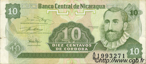 10 Centavos NICARAGUA  1991 P.169 SPL a AU