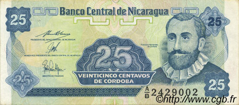 25 Centavos NICARAGUA  1991 P.170 XF - AU