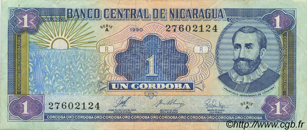 1 Cordoba NICARAGUA  1990 P.173 VF