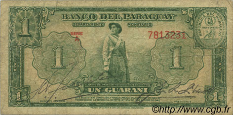 1 Guarani PARAGUAY  1943 P.178 BC
