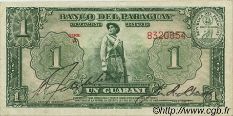 1 Guarani PARAGUAY  1943 P.178 EBC