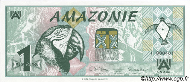 1 Ara AMAZONIA  2005  UNC