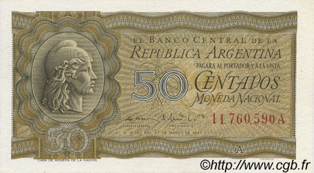 50 Centavos ARGENTINA  1950 P.259a FDC