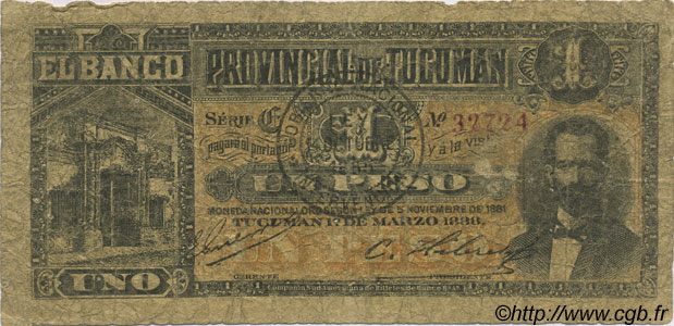 1 Peso ARGENTINA  1888 PS.0841 MC