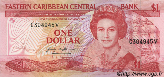 1 Dollar CARAÏBES  1985 P.17a NEUF