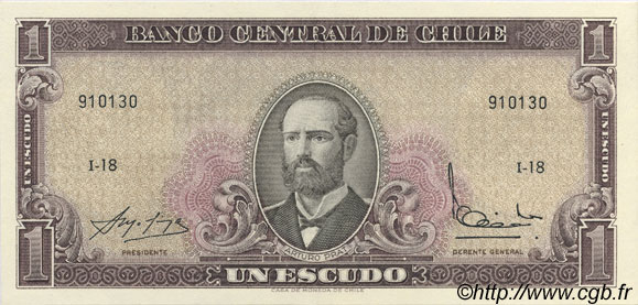 1 Escudo CHILE
  1962 P.135Aa EBC+