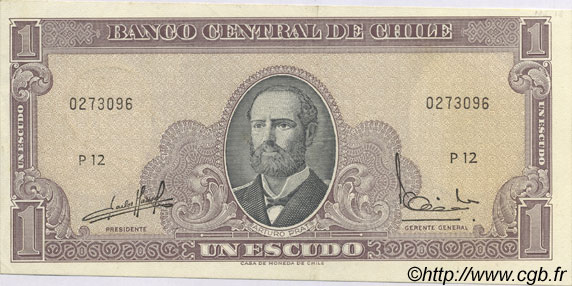 1 Escudo CHILE  1964 P.136 AU