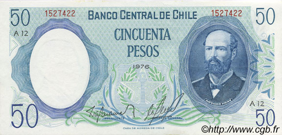 50 Pesos CHILE  1978 P.151a UNC-