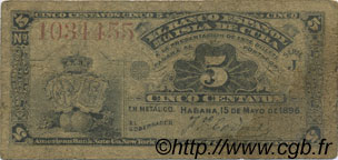 5 Centavos CUBA  1896 P.045a BC
