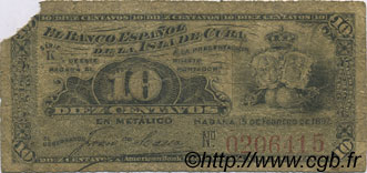 10 Centavos CUBA  1897 P.052 B