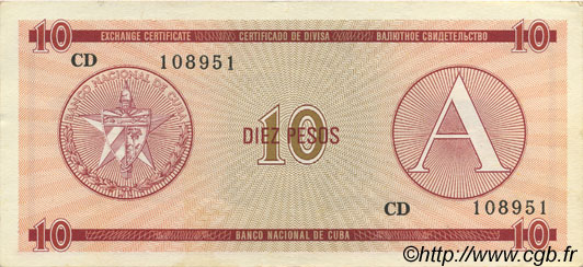 10 Pesos CUBA  1985 P.FX04 XF+
